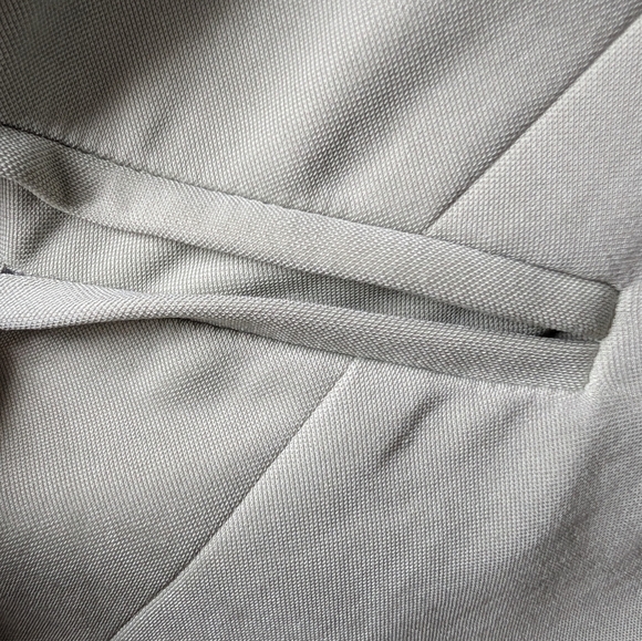 Sage Green Open Front Scuba Blazer Floral Lining Office Casual Feminine Sz S - Picture 12 of 15